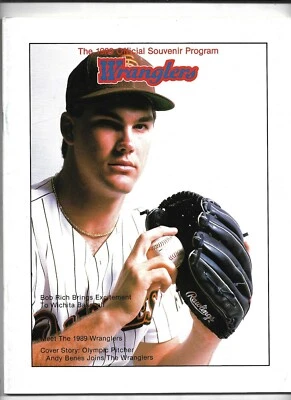 1989 Wichita Wranglers Minor League Program----Andy Benes - Image 1 of 2