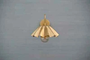 50er Mid Century Modern Elegance Handarbeit Wandlampe Messing Wandleuchte X-Mass - Bild 1 von 10