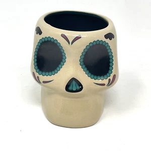 Cazadores Tequila Skull Cup Mug Tan Beige Ceramic Day Of The Dead 100 % Agave - Picture 1 of 18