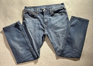 Jeans Levis 513 para hombre W34 L30 lavado oscuro desteñido pierna recta ropa de calle - Imagen 1 de 18