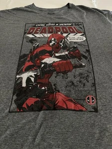 Marvel Deadpool T-Shirt Merc with a Mouth Gray Size 2XL - Picture 1 of 7