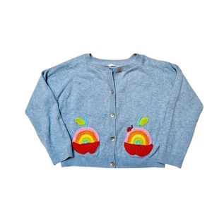 Next Rainbow Apple Embroidered Cardigan Sweater 18-24m - Picture 1 of 7
