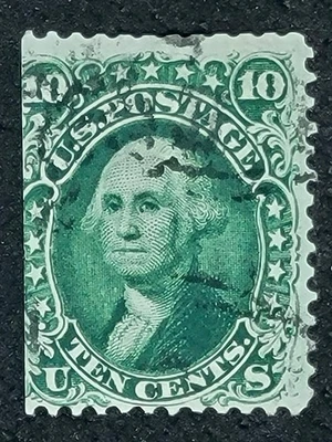 MS-44 SELLO DE EE. UU. # 62B, USADO con CERTIFICADO APS CV $1900 Foto 1 de 3