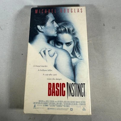 Basic Instinct Starring Michael Douglas Sharon Stone Rated R Live Home Video VHS - Image 1 of 3