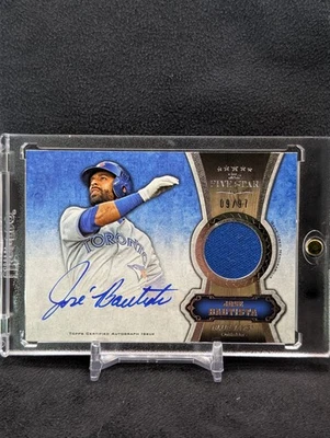 2012 Topps Five Star Jose Bautista Patch Auto /97 *Game-Used/On-Card Auto* Jays - Image 1 of 3