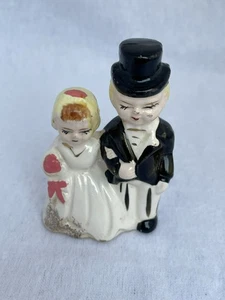 1940s Norcrest Porcelain Bride and Groom Cake Topper Figurine - Picture 1 of 6