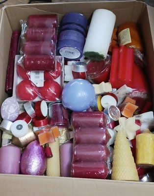 13,920 kg restos de cera cera vela velas coloridas mezcladas Kiloware cera  - Imagen 1 de 4