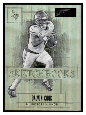 Dalvin Cook 2022 Panini Playbook Sketchbooks #14 Minnesota Vikings - Image 1 of 2