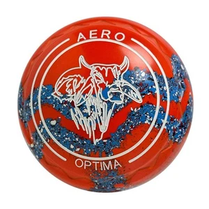 Aero Optima Lawn Bowls 3 Heavy Z-Scoop Orange/Cornflower Swirl - 236826 - Picture 1 of 3