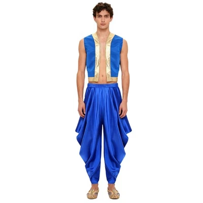 Mens Outfits Arab Arabian Prince Costume 2-piece Suits Loose Cosplay Rave Show - Image 1 of 4