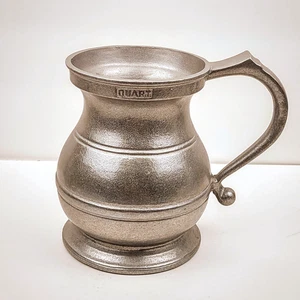 Wilton Pewter Quart Size Armetale Tankard 6" Tall Plough Mug Tavern Beer Ale - Picture 1 of 7