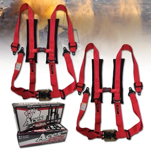 NEW! RZR 1000 XP 4 Point Harness Red with Latch & Link Buckle (Pair) - Bild 1 von 5