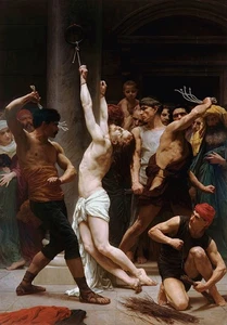 Die Geißelung unseres Herrn Gemälde von William Adolphe Bouguereau Reproduktion - Bild 1 von 6