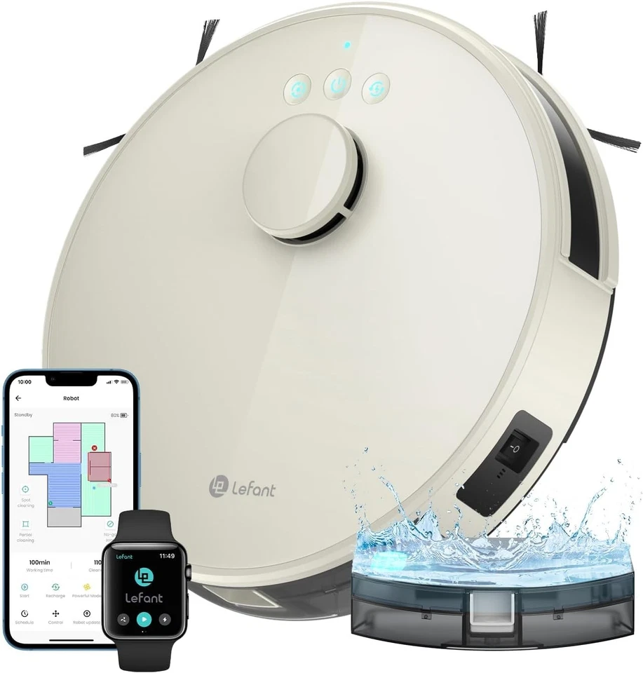 Saug- & Wischroboter 5500 Pa – Laser-Navigation Mehrfach-Mapping No-Go-Zonen B-W - Bild 1 von 1