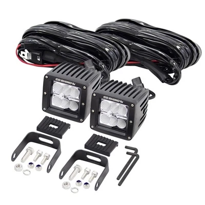 Go Rhino 751002 Go Rhino LED Lighting - Pair of 3 LED Cube Lights" - Image 1 of 4