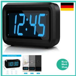 LED Digitaluhr | 3 Helligkeitsstufen | Tragbarer Reisewecker - Bild 1 von 8