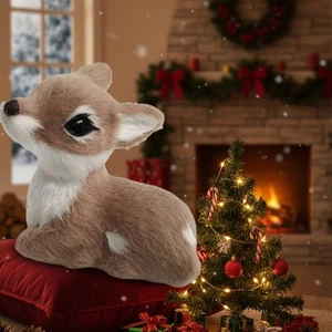 Artistic Deer Figurine With Realistic Texture Perfect For Christmas Decorating - Picture 1 of 11