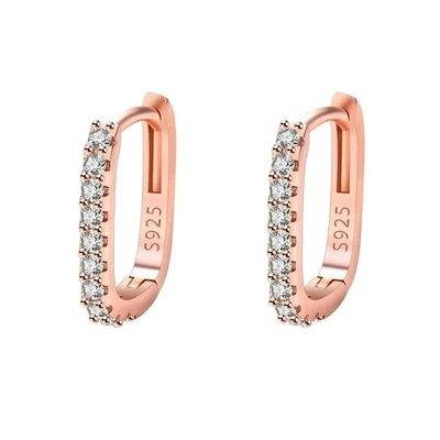 Orecchini Donna Argento 925 a Cerchio Eleganti, Glamour e Versatili - Immagine 1 di 4