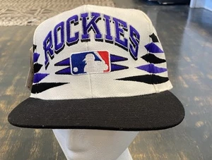 Neu mit Etikett! VINTAGE Colorado Rockies Diamond Cut Snapback Hat Logo Athletic MLB 90s Y2K - Bild 1 von 10
