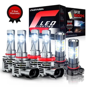 For GMC Sierra 1500 2500HD 3500 2007-2013 Car LED Headlights Bulbs High Low Beam - Bild 1 von 15
