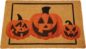 Halloween Decoration Pumpkin Patterned Doormat, 30”X 17” Non Slip Natural Coir F - Picture 1 of 12