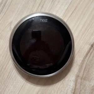 Nest Programmable Thermostat 3rd Generation A0013 Black Stainless Steel w/ Back - Picture 1 of 4