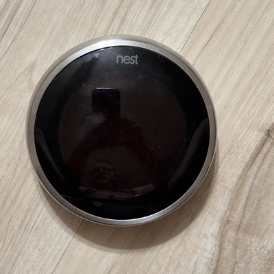 Nest Programmable Thermostat 3rd Generation A0013 Black Stainless Steel w/ Back - Image 1 of 4