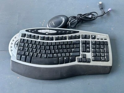 Microsoft Wireless Comfort Keyboard 1.0A Model 1045 Ergonomic Keyboard No Dongle - Image 1 of 4