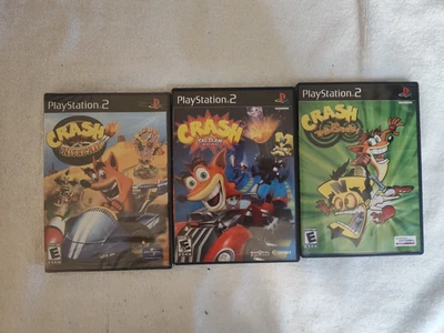 LOTE PS2 CRASH TWINSANITY TAG TEAM CARRERAS Y KART NITRO (SELLADO) Foto 1 de 2