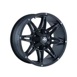 (1) MAYHEM RAMPAGE 18X9 5-150/5-139.7 110 Hub 18 Offset Black Wheel Rim - Bild 1 von 5