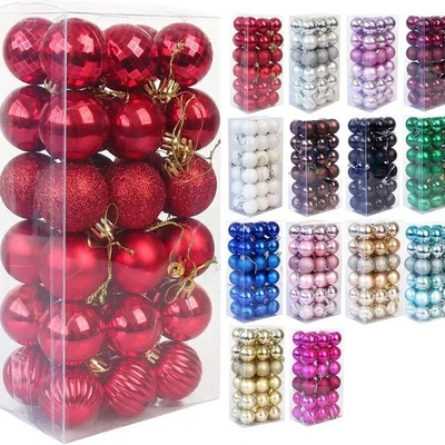 36pcs 3cm Christmas Decor Baubles Tree Balls Xmas Party Wedding Ornament - Image 1 of 4