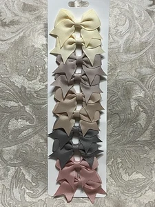 Fermagli fiocco capelli autunnali assortiti nastro grosgrain set barrette capelli bambino bambino - Foto 1 di 5