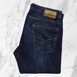 GAS Jeans Uomo Morris Zip Blu Scuri Eccellente Stato Taglia 33 / Tra 46 e 48 ITA - Imagen 1 de 17