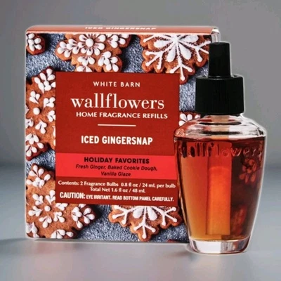 4x Iced Gingersnap Wallflowers Fragrance Refill Bath & Body Works New 2 Packs - Image 1 of 3