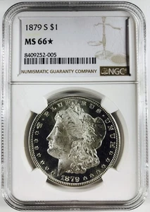 1879 S MORGAN DOLLAR! NGC MS66 STAR! LOOKS CAMEO DMPL! TRULY GORGEOUS! #VIP36 - Picture 1 of 3