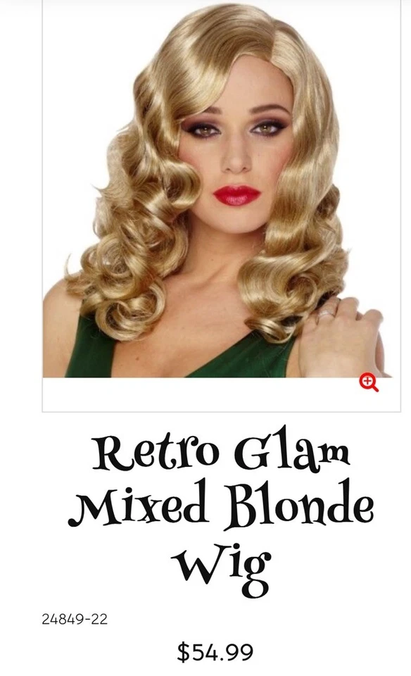 $54 Michele’s Deluxe Retro  Glam Adult Womens Costume FRANCO Mixed Blonde - Image 1 of 4