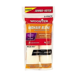 Wooster 4.5" mezcla de mohair 1/4" siesta paquete de 2 cubiertas de rodillos - RR304-4.5 - Imagen 1 de 4
