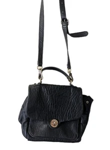 Karen Millen Black Real Soft Leather Crossbody Tote Bag Shoulder Med - Picture 1 of 21