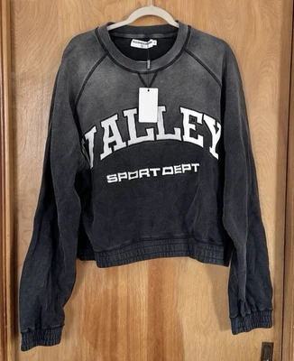Vale State (Valley) Departamento de Deportes Cuello Redondo Gris Negro Talla L Nuevo con Etiquetas Foto 1 de 3