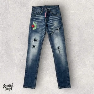 DSquared2 Men's Designer Distressed Jeans Size 30x30 Blue Denim Fashion Pants - Picture 1 of 4