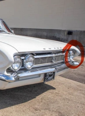 1962 Buick Skylark Special Chrome Front Metal Fender Corner Trim Left 1349259 - Image 1 of 4