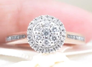 Genuine 0.25ct Diamond Ring In 10K Rose Gold Michael Hill Jeweller - Picture 1 of 9
