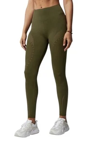 Fabletics Sculptknit Contour High Waisted Leggings Dark Moss Green Size Small - Picture 1 of 10