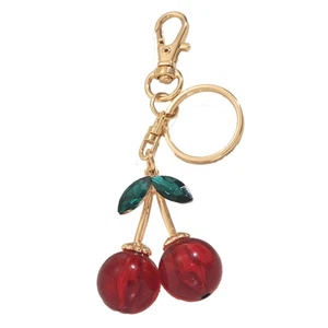 Fashionable Cherry Keychain Pendant Colorful Fruit Phone Charm Lanyard Ornament - Picture 1 of 8