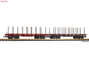 Piko D&RGW Bogie Flat Wagon Set (2)1:22.5 Scale, G Scale - Picture 1 of 1