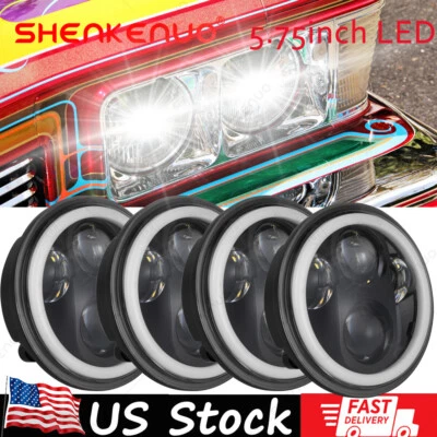 Faros LED redondos altos/bajo+DRL para Buick Riviera 1963-1974 4 piezas 5 3/4\" 5,75 pulgadas Foto 1 de 4