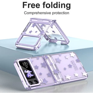 Custodia per Samsung Galaxy Z Flip 6 5 4 3 placcatura cerniera chiara custodia cellulare - Foto 1 di 17