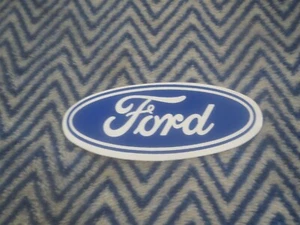 FORD OVAL LOGO BLUE FORD OVAL 3 1/2 INCH DECAL STICKER BLUE AND WHITE NEW - Picture 1 of 1