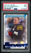 Ben Roethlisberger Card 2005 Sage hit Reflect Blue #R47 PSA 9