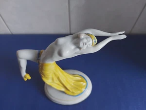 Galluba & Hoffmann Ilmenau Porcelain Figurine - Harem Dancer - Odalisque - Art Deco 1920 - Picture 1 of 20